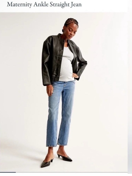 Abercrombie & Fitch Denim - Abercrombie & Fitch Maternity Full Panel Ankle Straight Light Wash Jeans- 28 L